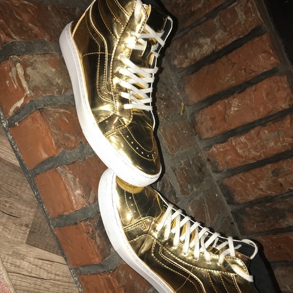 Limited Edition “Olympic Gold” Sk8-Hi Vans - Picture 2 of 6